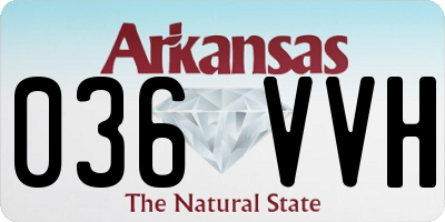 AR license plate 036VVH