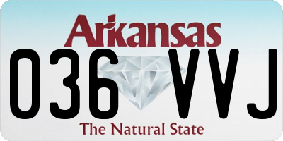 AR license plate 036VVJ