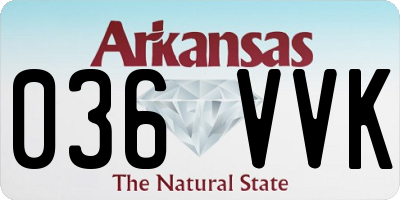 AR license plate 036VVK