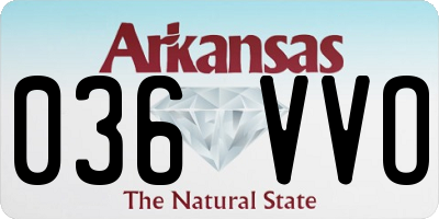 AR license plate 036VVO