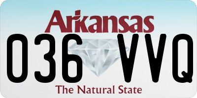 AR license plate 036VVQ