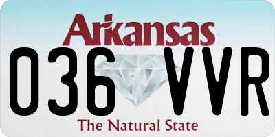 AR license plate 036VVR
