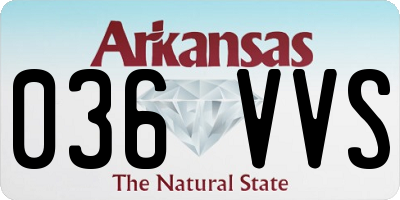 AR license plate 036VVS
