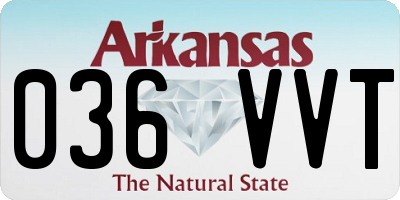 AR license plate 036VVT