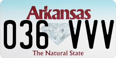 AR license plate 036VVV