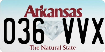 AR license plate 036VVX
