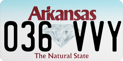 AR license plate 036VVY