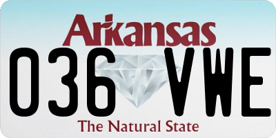 AR license plate 036VWE