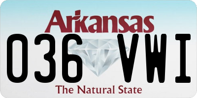 AR license plate 036VWI
