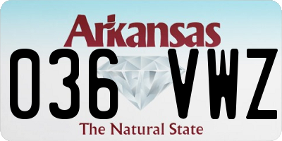 AR license plate 036VWZ