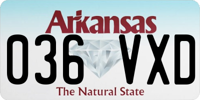 AR license plate 036VXD