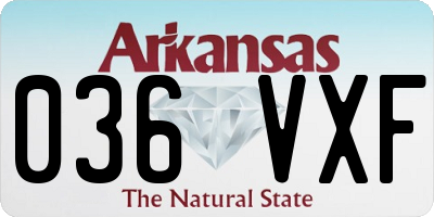 AR license plate 036VXF
