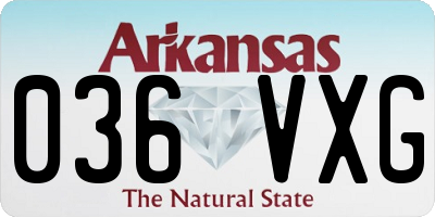 AR license plate 036VXG