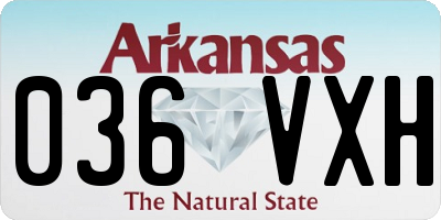 AR license plate 036VXH