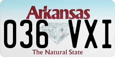 AR license plate 036VXI