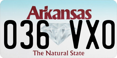 AR license plate 036VXO