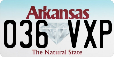 AR license plate 036VXP