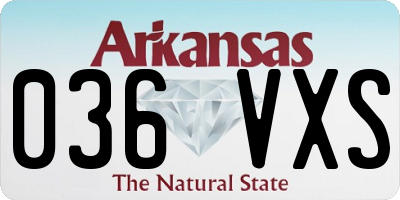 AR license plate 036VXS