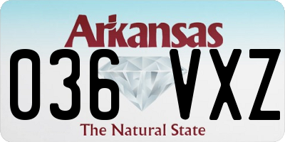 AR license plate 036VXZ