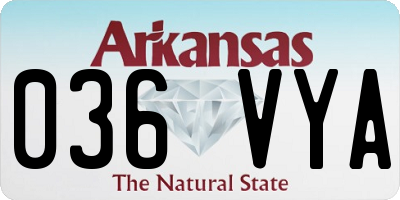 AR license plate 036VYA