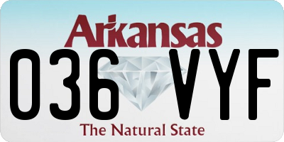 AR license plate 036VYF