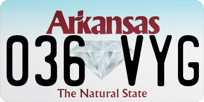 AR license plate 036VYG