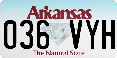 AR license plate 036VYH