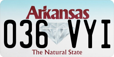 AR license plate 036VYI