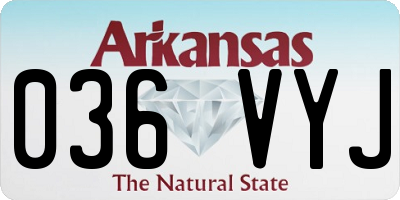 AR license plate 036VYJ