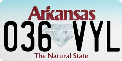 AR license plate 036VYL