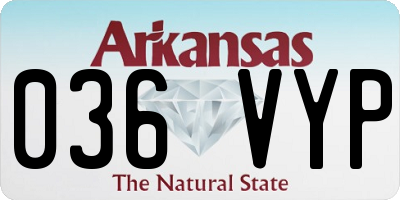 AR license plate 036VYP