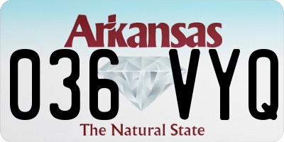 AR license plate 036VYQ