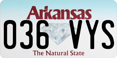 AR license plate 036VYS