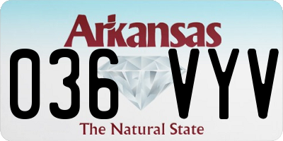 AR license plate 036VYV