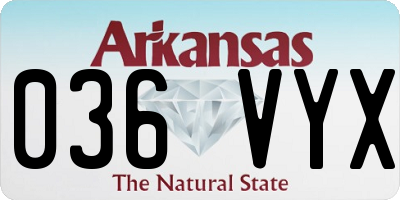 AR license plate 036VYX