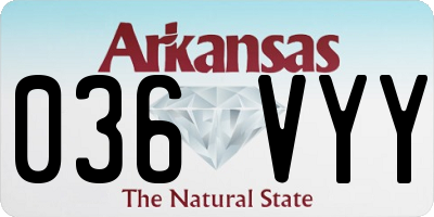 AR license plate 036VYY