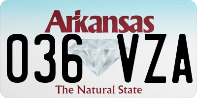 AR license plate 036VZA