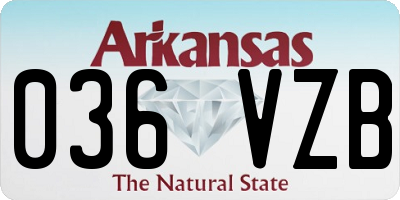 AR license plate 036VZB