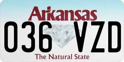 AR license plate 036VZD