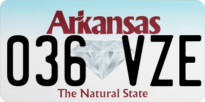AR license plate 036VZE