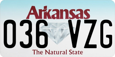 AR license plate 036VZG