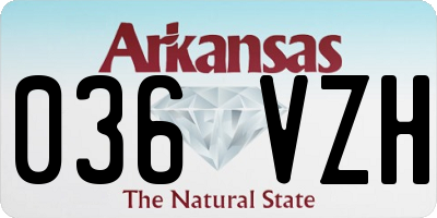 AR license plate 036VZH