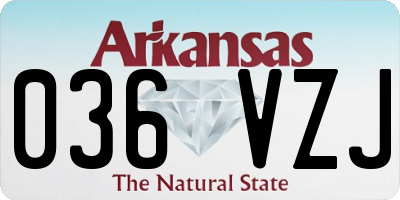 AR license plate 036VZJ