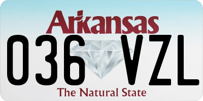 AR license plate 036VZL