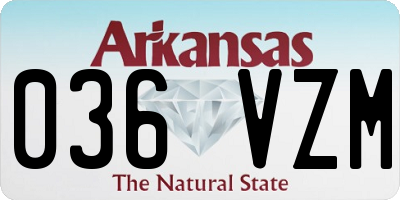 AR license plate 036VZM