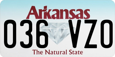 AR license plate 036VZO