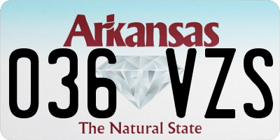 AR license plate 036VZS