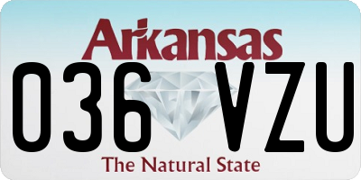AR license plate 036VZU