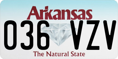 AR license plate 036VZV