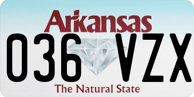 AR license plate 036VZX